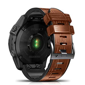 Garmin Quatix 8 47mm / Forerunner 970 / Descent G2 / Tactix 8 47mm / Fenix 7 Pro Solar / Forerunner 965 / Fenix 7 / 6 GPS / 6 Pro GPS �x���g 22mm �o���h �v �X�g���b�v �X�|�[�c�o���h ���v�x���g �K�[�~���p (�u���E��)