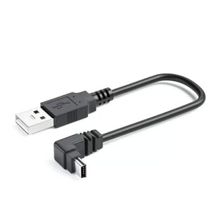 USB 2.0 �~�j�P�[�u�� USB (A) �I�X-USB (miniB) �I�X L�^ �㉺���E90°�����ϊ��P�[�u�� �����b�L�t�� ����480Mbps�̃f�[�^�]���������[�h (1.5m��L)