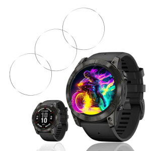 GARMIN Fenix 7X Pro 51mm �K���X�t�B���� �K�[�~�� Fenix 7X Pro 51mm �ی�t�B���� �d�x9 H �ϏՌ� ��U�h�~ �w��h�~ �S�ʕی� �ɔ� �����ߗ� �\��t���₷�� 2.5D ���E���h�G�b�W���H�Ȃ� 3���Z�b�g