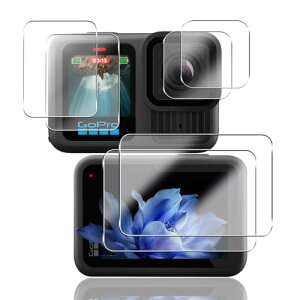 Go Pro Hero 13 Black �K���X�t�B���� + �J�����t�B���� Go Pro Hero13 Black �t�B���� �����K���X�ی�t�B���� (���ʉ��2�� + �T�u���2��+�w�ʉ�ʕی�t�B����2��) �Ή� GoPro 13 2+2+2���Z�b�g