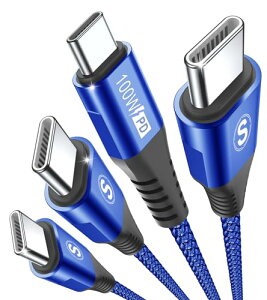 USB C�P�[�u��100W 3m PD�}���[�d5A �^�C�vc �P�[�u�� iPhone 17 16 15�[�d���[�Ԃ� �A�C�t�H��15 16 iPhone16 15 pro Max Macbook / iPad Pro / Air / Mini6 Samsung Galaxy S24 / S23 / S22 / S21 / S20 Sony Pixel��USB Type C�@��Ή� (