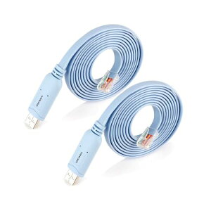 USB - RJ45 �R���\�[���P�[�u�� 2�{�p�b�N Cisco NETGEAR Ubiquiti LINKSYS TP-Link���[�^�[ / �X�C�b�`�ڑ��ɕs���ȃc�[�� Windows Mac Linux�m�[�g�p�\�R���ɑΉ�