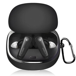 Anker Soundcore Liberty 4 �P�[�X Anker Soundcore Liberty 4 �V���R���P�[�X �ی�P�[�X ���� �[�d�\ �ϏՌ��� �h���h�o �y�ʏ��^ �����h�~ �J���r�i�t��anker soundcore liberty 4 �J�o�[ (�u���b�N)