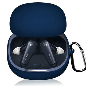 Anker Soundcore Liberty 4 �P�[�X Anker Soundcore Liberty 4 �V���R���P�[�X �ی�P�[�X ���� �[�d�\ �ϏՌ��� �h���h�o �y�ʏ��^ �����h�~ �J���r�i�t��anker soundcore liberty 4 �J�o�[ (�u���[)