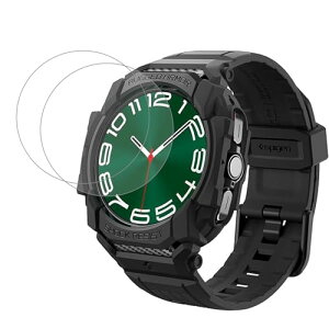 Galaxy Watch Ultra �K���X�t�B���� Samsung Galaxy Watch Ultra 47mm �t���ی십���K���X�t�B���� �d�x9H �ϏՌ� ��U�h�~ �w��h�~ �����ߗ� �C�A�[�� �����z�� 2.5D �t�B���� 2���Z�b�g
