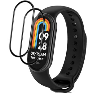 Xiaomi Smart Band 9 / 9 NFC �t�B���� �V���I�~ �X�}�[�g�o���h9 �ی� �t�B���� �ȖʑΉ� PMMA+PC���f�� 3D �ϏՌ� ��U�h�~ �w��h�~ �����ߗ� �h�o �C�A�[�� �t�B���� Xiaomi Band9 �Ή� 2���Z�b�g