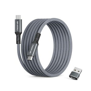 USB Type C to �^�C�v C 100W �P�[�u�� 4.5M �� USB �A�_�v�^�[ PD �[�d�R�[�h �}���[�d �P�[�u�� iPhone 16 15 Max MacBook iPad Pro 10 Air 4 5 Mini 6 Galaxy S9 A34 A54 Z Flip Fold 5 Car Play �Ȃǂ� USB-C �@��ɑΉ� �O���[