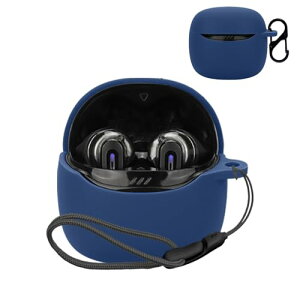 JBL TUNE FLEX 2 �P�[�X �J�o�[ ���C�����X�C���z�� �V���R�� �ی�P�[�X (�J���r�i�t��+�X�g���b�v�t�� ) �����h�~ �L�Y�h�~ �ϏՌ� �����[�d�\ �h�� �h�o (�u���[)