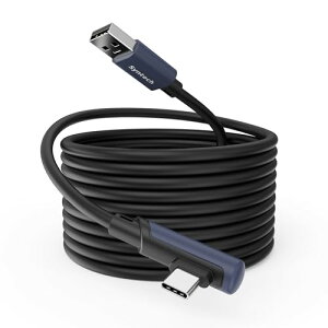 USB C �P�[�u�� 5M Oculus / Meta Quest 3S / Meta Quest 3 Quest2 / Pro / Pico 4 / Ultra �A�N�Z�T������� PC / SteamVR �ƌ݊������� ���� PC �f�[�^�]�� VR �w�b�h�Z�b�g�p USB 3.0 ���� USB C �P�[�u�� �u���b�N