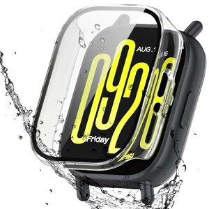 Redmi Watch 5 active �P�[�X 3D���p�G�b�W �����^ PC+�K���X�f�� ��̌^ �V���I�~ (xiaomi) redmi watch 5 active �P�[�X �����ߗ� �L�Y�h�~ �w��h�~ �ȒP�Ɏ��t���E�� �S�ʕی� �J�o�[ (�N���A)