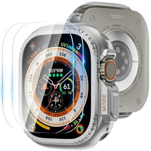 Apple Watch Ultra ���^�� �J�o�[ 49mm Apple Watch Ultra3 / Ultra2 �E���g�� �X�e�����X �P�[�X Apple watch �t�B�����t�� �S�ʕی� �ϏՌ� ���� ���^�� iWatch ��̌^�P�[�X 49 mm �V���o�[