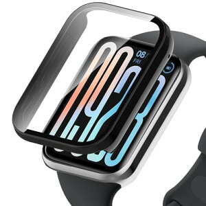 Xiaomi Smart Band 9 Pro (Mi Band 9 Pro) �P�[�X �����K���X�t�B���� �ی� �J�o�[ �d���|��PC�f�� ��̉� �ϏՌ� ���h�~ �ϐF�h�~ �S�ʃJ�o�[ �S�ʕی� �X�}�[�g�E�H�b�` Xiaomi Smart Band 9 Pro (�u���b�N)