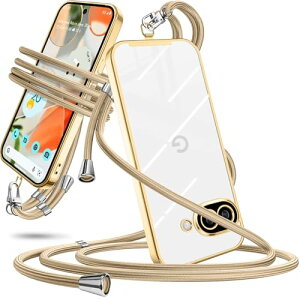 Google Pixel 9A �P�[�X �V�����_�[ �N���A �s�N�Z��9a �X�}�z�P�[�X �J�o�[ ���|�� �΂߂��� �ϏՌ� ���� TPU ���^ �R�t�� �΂߂��� �X�g���b�v�t�� �l�b�N�X�g���b�v ���������\ ���O���\ 