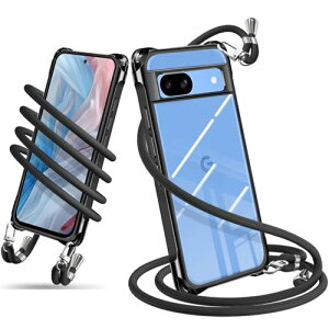 Google Pixel 8A �P�[�X �V�����_�[ �N���A �s�N�Z��8a �X�}�z�P�[�X �J�o�[ ���|�� �΂߂��� �ϏՌ� ���� TPU ���^ �R�t�� �΂߂��� �X�g���b�v�t�� �l�b�N�X�g���b�v ���������\ ���O���\ 