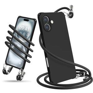 iPhone 16 Plus �P�[�X �V�����_�[ �V���R�� �X�}�z�P�[�X �A�C�t�H��16plus �J�o�[ �ϏՌ� ���|�� �΂߂��� ���^ �y�� �R�t�� �΂߂��� �X�g���b�v�t�� �l�b�N�X�g���b�v ���������\ ���O����