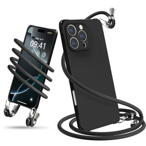 iPhone 16 Pro �P�[�X �V�����_�[ �V���R�� �X�}�z�P�[�X �A�C�t�H��16pro �J�o�[ �ϏՌ� ���|�� �΂߂��� ���^ �y�� �R�t�� �΂߂��� �X�g���b�v�t�� �l�b�N�X�g���b�v ���������\ ���O����