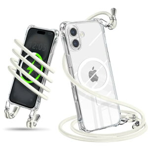 iPhone 16 Plus �P�[�X �V�����_�[ �N���A MagSafe�Ή� �X�}�z�P�[�X �A�C�t�H��16Plus �J�o�[ ���|�� �΂߂��� �ϏՌ� ���� TPU ���^�g�уP�[�X �R�t�� �΂߂��� �X�g���b�v�t�� �l�b�N�X�g���b�v ��