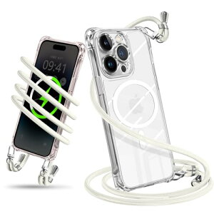 iPhone 14 Pro �P�[�X �V�����_�[ �N���A MagSafe�Ή� �X�}�z�P�[�X �A�C�t�H��14Pro �J�o�[ ���|�� �΂߂��� �ϏՌ� ���� TPU ���^�g�уP�[�X �R�t�� �΂߂��� �X�g���b�v�t�� �l�b�N�X�g���b�v ����
