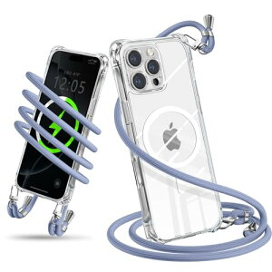 iPhone 16 Pro Max �P�[�X �V�����_�[ �N���A MagSafe�Ή� �X�}�z�P�[�X �A�C�t�H��16ProMax �J�o�[ ���|�� �΂߂��� �ϏՌ� ���� TPU ���^�g�уP�[�X �R�t�� �΂߂��� �X�g���b�v�t�� �l�b�N�X�g���b�v