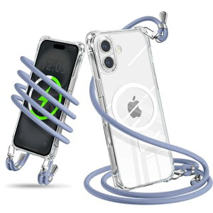 iPhone 16 Plus �P�[�X �V�����_�[ �N���A MagSafe�Ή� �X�}�z�P�[�X �A�C�t�H��16Plus �J�o�[ ���|�� �΂߂��� �ϏՌ� ���� TPU ���^�g�уP�[�X �R�t�� �΂߂��� �X�g���b�v�t�� �l�b�N�X�g���b�v ��