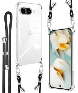 Google Pixel 9a / �s�N�Z��9A �P�[�X �N���A �J�o�[ �V�����_�[�X�g���b�v �ϏՌ� ���|�� �΂߂��� ��|�� ���� TPU �X�g���b�v�t�����^ �y�� �l�b�N�X�g���b�v �����\ ���O���\ ���C�����X