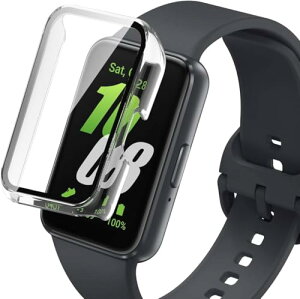 Galaxy Fit 3 �P�[�X �����K���X�t�B���� 1.6�C���` �ی� �J�o�[ �d���|��PC�f�� ��̉� �ϏՌ� ���h�~ �ϐF�h�~ �S�ʃJ�o�[ �S�ʕی� �X�}�[�g�E�H�b�` Samsung Galaxy Fit 3 (�N���A)