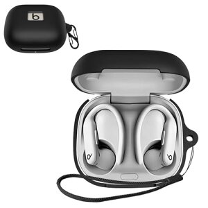 Beats Powerbeats Pro 2 �P�[�X �J���r�i �����h�~ �y�� �L�Y�h�~ �h�o �����ɂ��� �V���v�� ���_�� �i�`������ �f�U�C�� �Ռ� �z�� �X���� �\�t�g �P�[�X�J�o�[ �����h�~�ی� (�u���b�N)