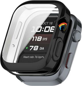 HUAWEI WATCH D2 �P�[�X �S�ʕی� �ϏՌ� �\�t�g ���b�L �E���ȒP TPU �E�I�b�` �ی�P�[�X �����^ �J�o�[ �t�@�[�E�F�C �E�H�b�` D2 (�u���b�N)