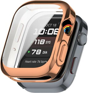 HUAWEI WATCH D2 �P�[�X HUAWEI WATCH D2 �S�ʕی�P�[�X ���b�L�d�グ TPU �\�t�g ���y�� �ϏՌ� �S�ʏ��h�~ �J�o�[ (���[�Y�S�[���h)