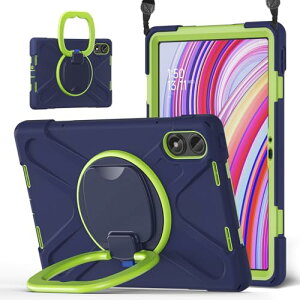 Xiaomi Redmi Pad Pro / Xiaomi Poco Pad 12.1�C���` �P�[�X �J�o�[ �ϏՌ� ��� 360�x��]�X�^���h �n���h���t�� ���F ���킢�� ������t�� ���|�� �΂ߊ|�� �����h�~ �A�E�g�h�A �q�� �d���p (�l�C�r�[+��
