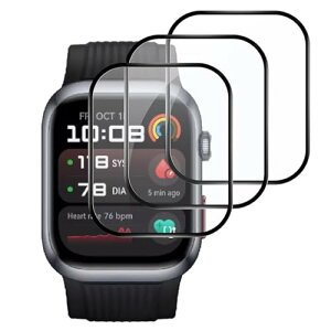 HUAWEI WATCH D2 �t�B���� HUAWEI Watch D2 �ی� �t�B���� �ȖʑΉ� PMMA+PC���f�� 3D�ȖʃG�b�W �ϏՌ� ��U�h�~ �w��h�~ �����ߗ� �h�o �C�A�[�� �t�B���� 3������