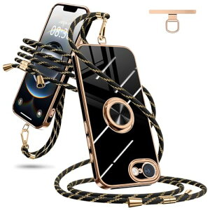 iPhone 16e / iPhone 17e �P�[�X �V�����_�[ �����O�t�� �ϏՌ� iPhone 16e �X�}�z�P�[�X �A�C�t�H�� 16e �J�o�[ �����O ���|�� �΂߂��� �R�t�� �X�g���b�v�t�� �l�b�N�X�g���b�v ���������\ ���O
