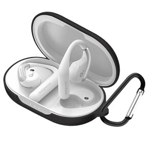 Anker Soundcore AeroFit �P�[�X �J�o�[ Anker Soundcore AeroFit�V���R���f�� �P�[�X �ی�J�o�[ �����h�~ �L�Y�h�~ �ϏՌ� �y�� �����[�d�\ �h���h�o �J���r�i�t�� (�u���b�N)
