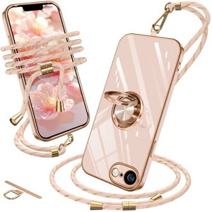 iPhone 16e / iPhone 17e �P�[�X �V�����_�[ �����O�t�� �A�C�t�H��16e �����O �J�o�[ �X�}�z�P�[�X �ϏՌ� ���C�z�� �X�g���b�v�t�� ���O���\ ������ ��|�� �R�t�� ��|�� �΂߂��� ���߉\��