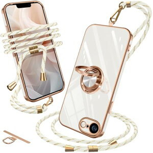 iPhone 16e / iPhone 17e �P�[�X �V�����_�[ �����O�t�� �A�C�t�H��16e �����O �J�o�[ �X�}�z�P�[�X �ϏՌ� ���C�z�� �X�g���b�v�t�� ���O���\ ������ ��|�� �R�t�� ��|�� �΂߂��� ���߉\��