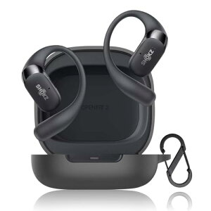 Shokz OpenFit 2 / 2+ �P�[�X �J�o�[ �L�Y�h�~ �ϏՌ� �V���R���f�� �J���r�i�t�� �����h�~ �C���z���P�[�X �����[�d�\ �\�t�g �y�� openfit 2 / 2+ �ی�J�o�[ (�u���b�N)
