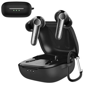 Earfun Air pro 4 �P�[�X �G�A�v��4 Earfun Air pro 4 �J�o�[ �����h�~ �L�Y�h�~ �V���R���P�[�X �����[�d�\ �S�ʕی� �J���r�i�t�� (�u���b�N)