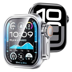 Apple Watch 10 �P�[�X 42mm �A�b�v���E�H�b�` 10 �ی�J�o�[ �K���X�t�B���� ��̌^ Apple Watch �V���[�Y 10 �ϏՌ� �S�ʕی� �����^ �����ȒP �����ߗ� �w��h�~ ���h�~ Ultra�X�^�C���݌v �z���C�g