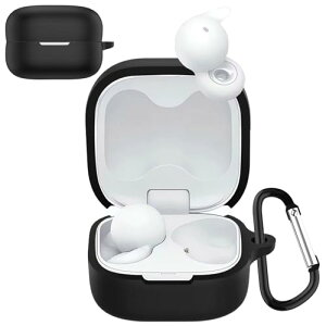 SONY LinkBuds Fit (WF-LS910N) �P�[�X LinkBuds Fit WF-LS910N �J�o�[ �V���R���f�� �P�[�X �ی�J�o�[ �h�� �h�o �����h�~ �L�Y�h�~ �S�ʕی� �y�� �J���r�i�t�� (�u���b�N)