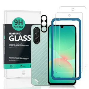 Galaxy a26 5G 6.67 �C���` �d�x 9H �����K���X �J���������Y�v���e�N�^�[ 1 ���t�� �w�ʃJ�[�{���t�@�C�o�[�t�B���� 1 �� ���h�~
