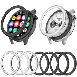 Xiaomi Watch S4 / S4 eSIM / S3 / S3 eSIM�x�[�� �E�H�b�`�x�[�������O + �����K���X �ی�J�o�[ �X�e�����X�|�� �����p�x�[���P�[�X �ی�J�o�[ �x�[�������O�t���[��For Xiaomi Watch S3 / S3 eSIM�����x�[��