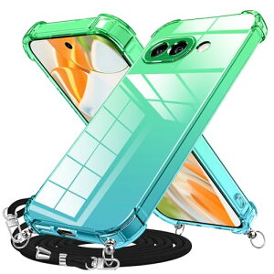 Google Pixel 9a �P�[�X �N���A �V�����_�[ �X�g���b�v �O���f�[�V�����J�o�[ �R�t�� ���|�� �΂߂��� �ϏՌ� TPU �G�A�N�b�V���� ���߉\�� ���� ���^ �y�� �l�b�N�X�g���b�v ���� / �����h�~ ��