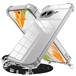 Google Pixel 9a �P�[�X �N���A �V�����_�[ �X�g���b�v �O���f�[�V�����J�o�[ �R�t�� ���|�� �΂߂��� �ϏՌ� TPU �G�A�N�b�V���� ���߉\�� ���� ���^ �y�� �l�b�N�X�g���b�v ���� / �����h�~ ��
