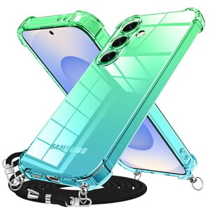 Galaxy S25 �P�[�X �N���A �V�����_�[ �X�g���b�v �O���f�[�V�����J�o�[ �R�t�� ���|�� �΂߂��� SC-51F SCG31�P�[�X �ϏՌ� TPU �G�A�N�b�V���� ���߉\�� ���� ���^ �y�� �l�b�N�X�g���b�v ���� / 