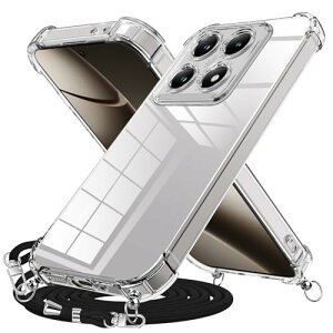 Xiaomi 14T Pro �P�[�X �N���A �V�����_�[ �X�g���b�v �O���f�[�V�����J�o�[ �R�t�� ���|�� �΂߂��� �ϏՌ� TPU �G�A�N�b�V���� ���߉\�� ���� ���^ �y�� �l�b�N�X�g���b�v ���� / �����h�~ ��