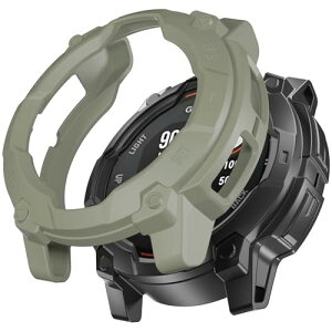 Garmin Instinct 3 �J�o�[ ���^ �y�� �ϏՌ� �ϋv�� ���h�~ �h�� �j�����p �S�� ���E�ȒP �A�N�Z�T���[ �^���P�[�X �X�|�[�e�B�[ �t���[�� �K�[�~�� Instinct 3 50mm Solar �ΐF