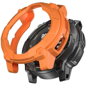 Garmin Instinct 3 �J�o�[ ���^ �y�� �ϏՌ� �ϋv�� ���h�~ �h�� �j�����p �S�� ���E�ȒP �A�N�Z�T���[ �^���P�[�X �X�|�[�e�B�[ �t���[�� �K�[�~�� Instinct 3 50mm Solar �I�����W