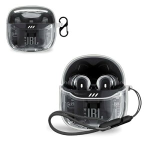 JBL Tune Flex 2 �P�[�X �J�o�[ ���C�����X�C���z�� TPU �ی�P�[�X (�J���r�i�t��+�X�g���b�v�t�� ) �L�Y�h�~ �����h�~ �ϏՌ� �����[�d�\ �h�� �h�o (�N���A)