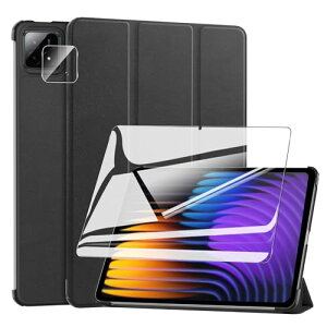Xiaomi Pad 7 / Pad 7 Pro �P�[�X �t�B����+ �J�����ی� �Z�b�g �V���I�~�p�b�h 7 / Pad 7 Pro �^�u���b�g 11.2�C���` �ی�P�[�X �K���X�t�B���� �y�� �ی�J�o�[ �p�x���� �㎿PU�� ����h�~ �S���ʕی� 