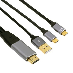 USB�P�[�u�� 4K HDMI �\�[�X����^�C�v C USB-C �^�b�`�X�N���[���f�B�X�v���C �I�X 4K HDTV �P�[�u�� �m�[�g�p�\�R�����j�^�[�p 2.0m